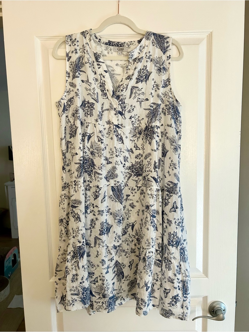 Rosemarie Linen Print Dress
